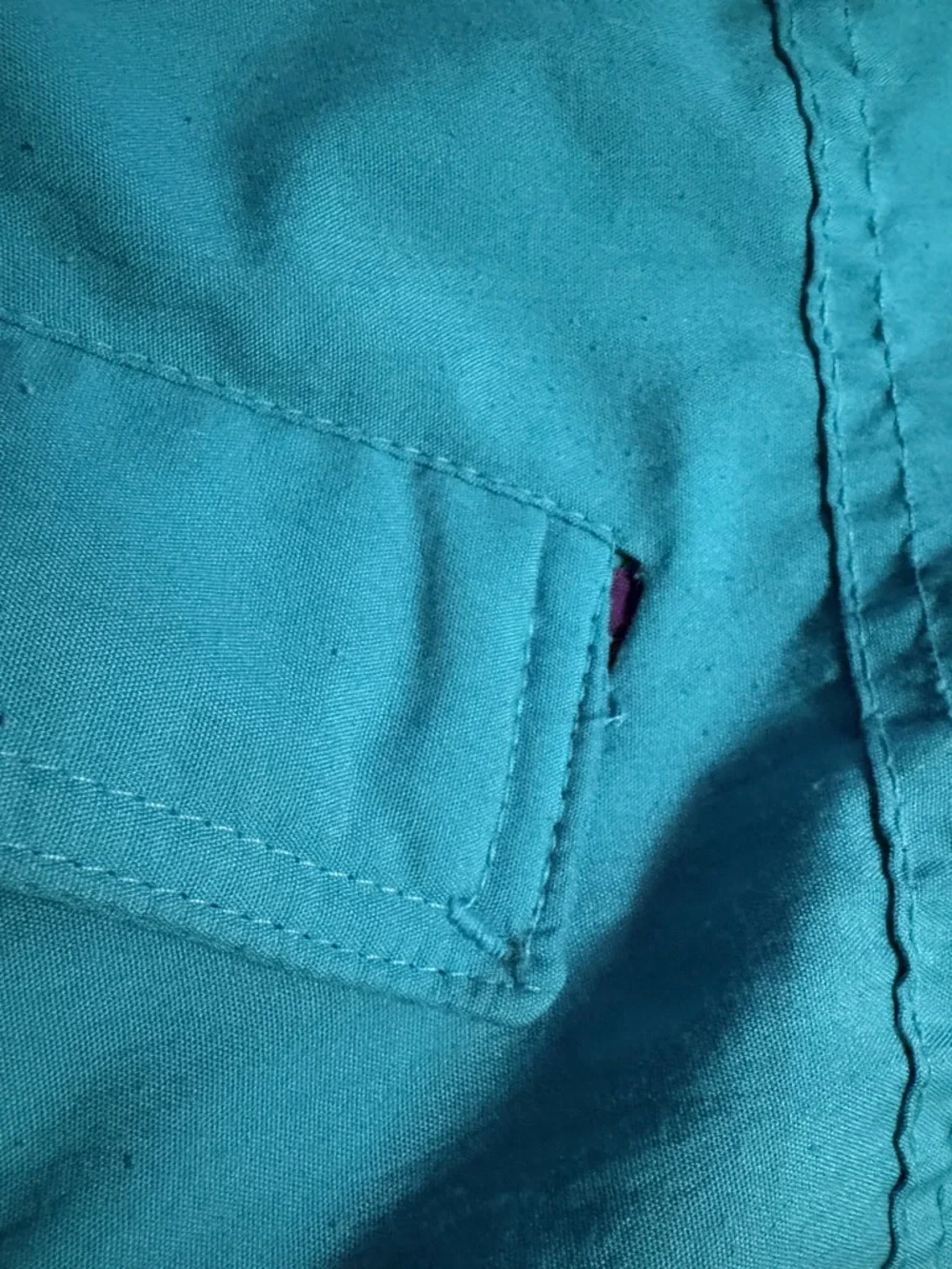 Vtg. Skoal Bandit Racing Jacket n Teal & Purple w Blue Lining by K Products